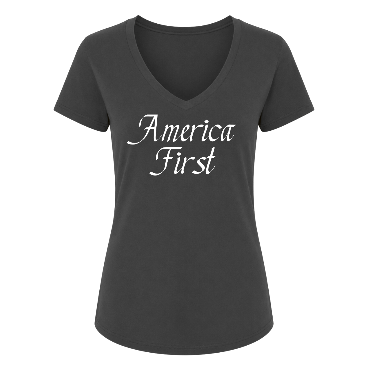 Cursive America First Female V-Neck