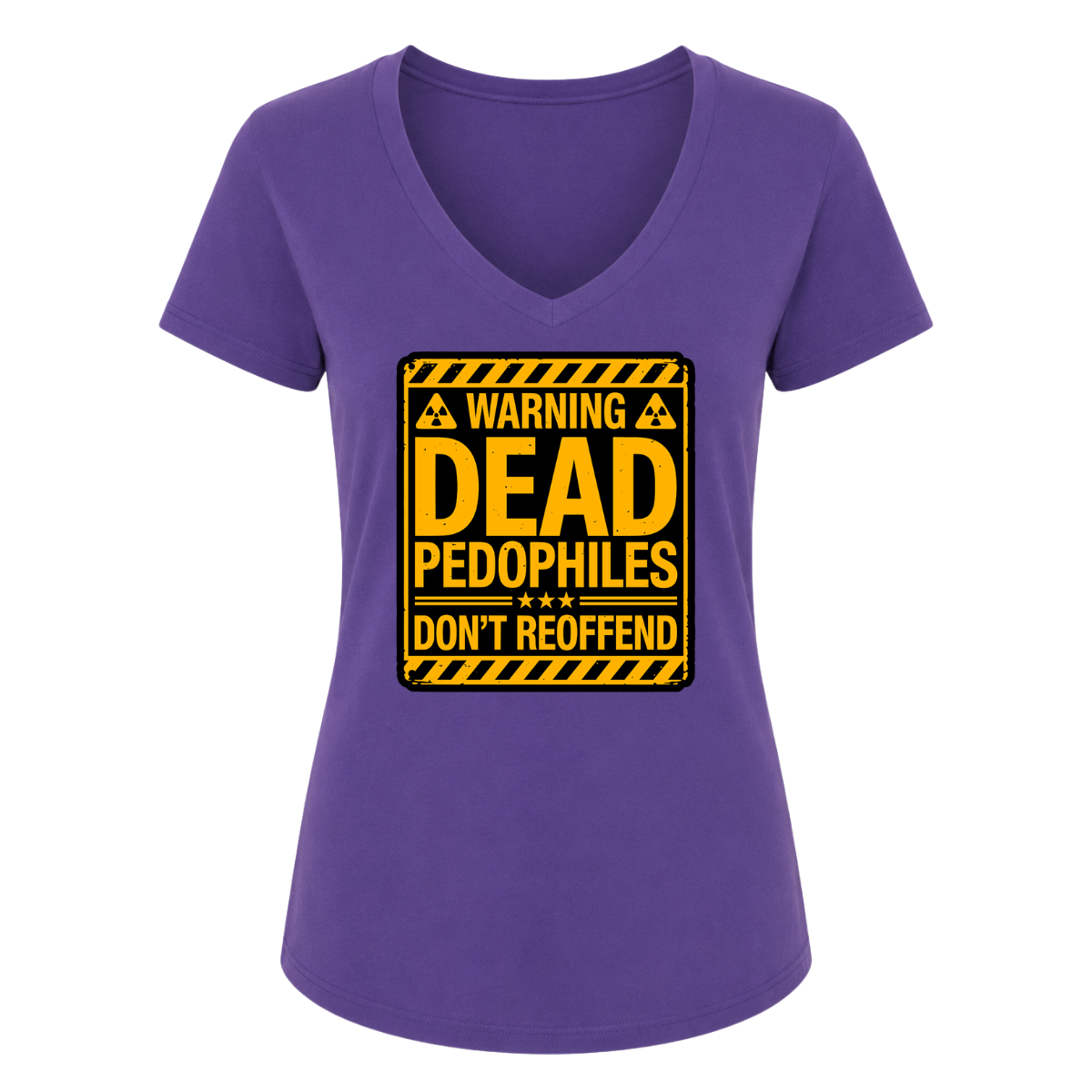Dead Pedo's Don't Reoffend Female V-Neck