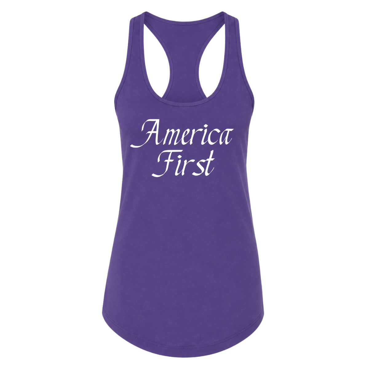 Cursive America First Female Tank
