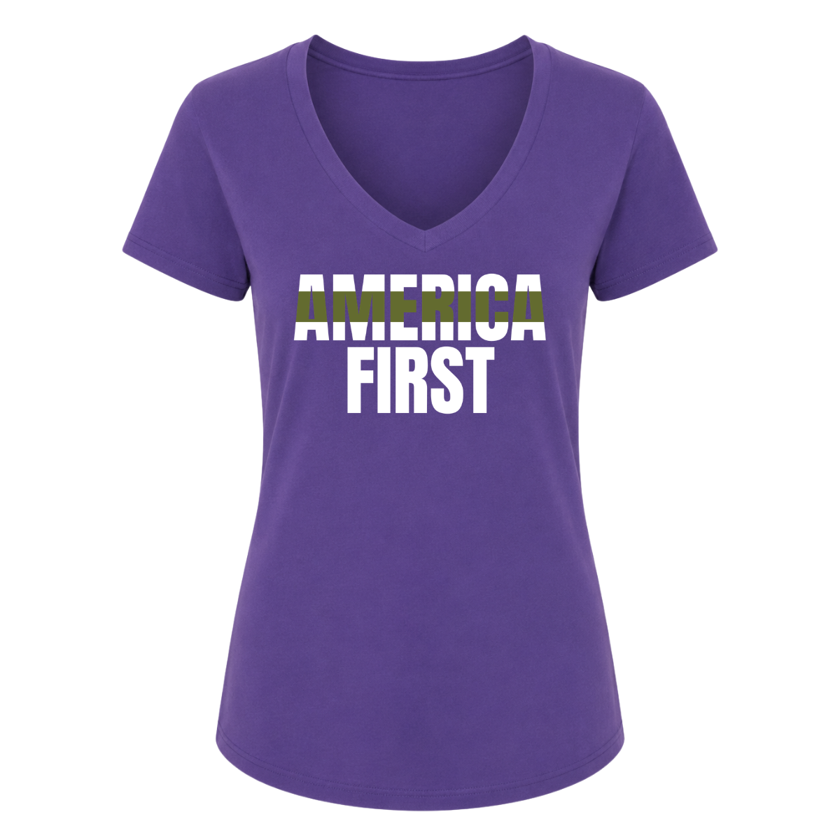 Green Line America First Female V-Neck