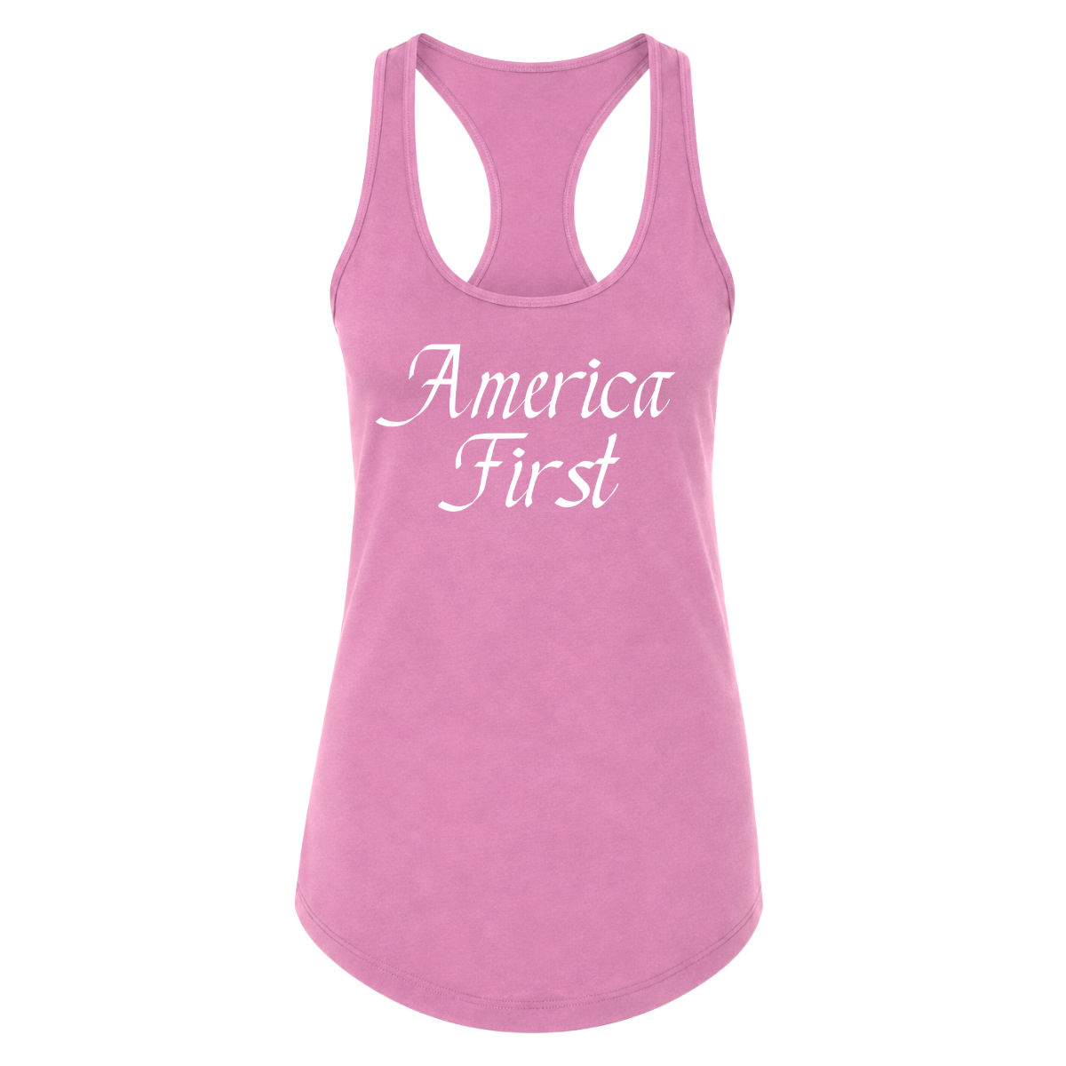 Cursive America First Female Tank