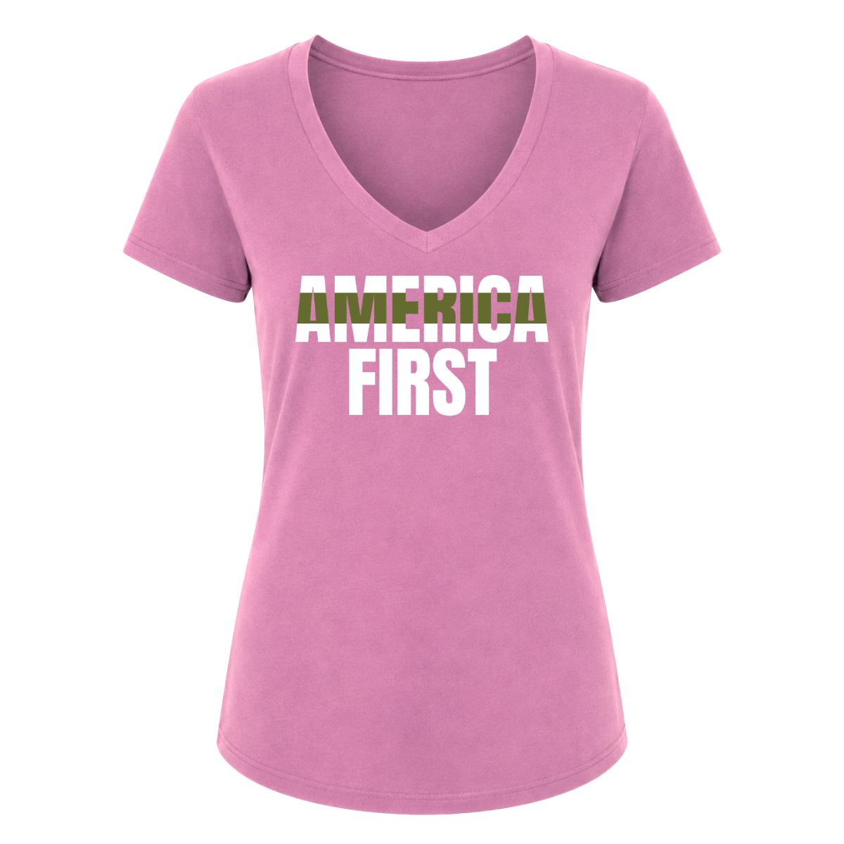 Green Line America First Female V-Neck