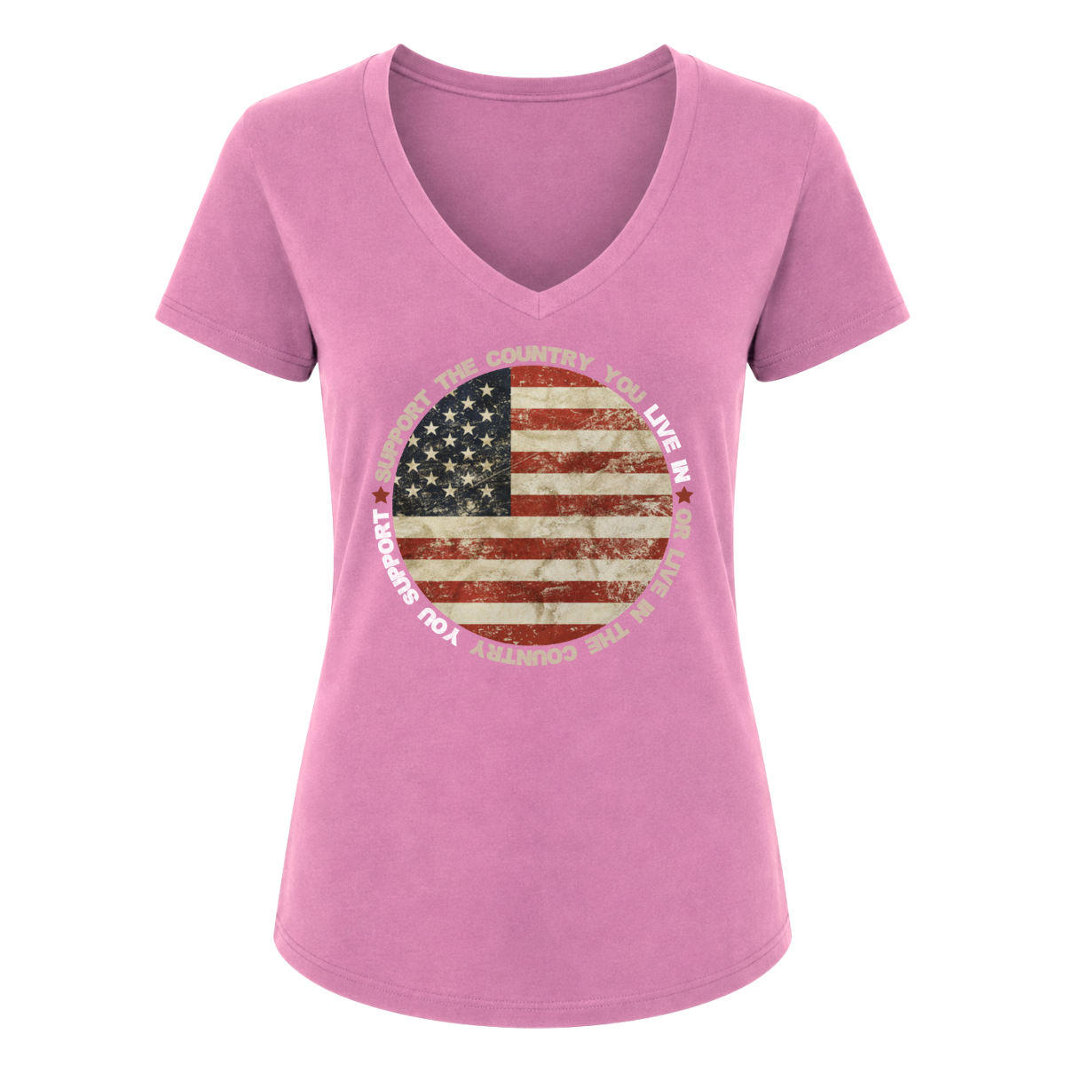 Support Your Country Female V-Neck