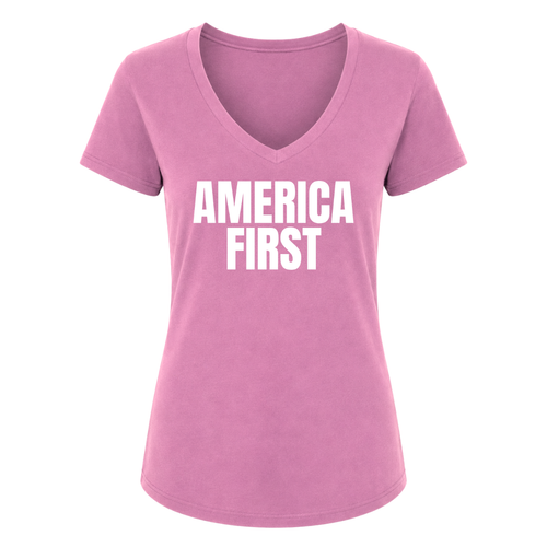 America First Female V-Neck