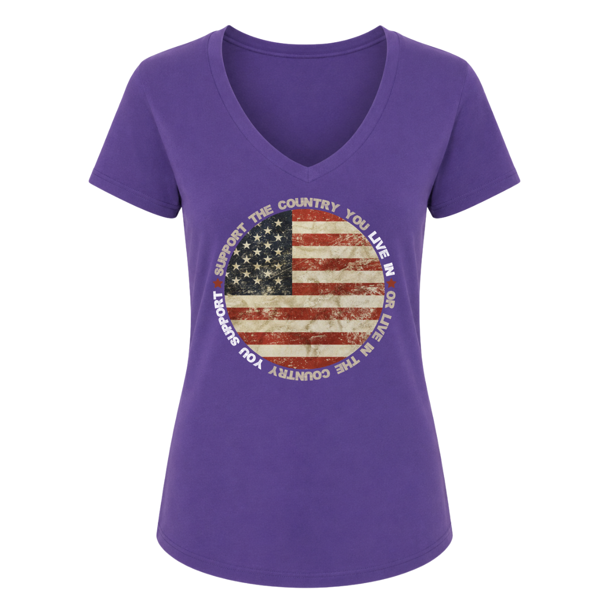 Support Your Country Female V-Neck