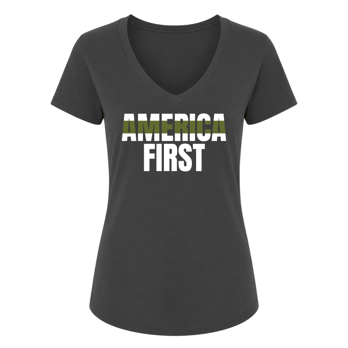 Green Line America First Female V-Neck