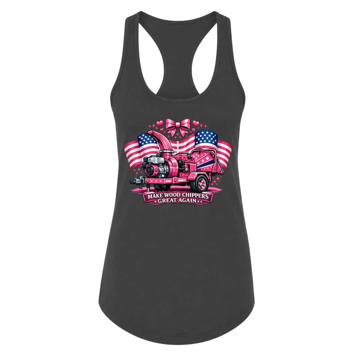 Make Wood Chippers Great Again Pink Female Tank