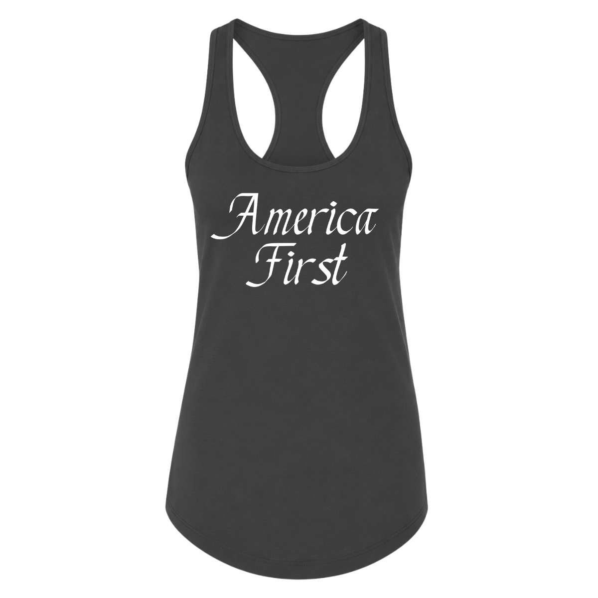 Cursive America First Female Tank