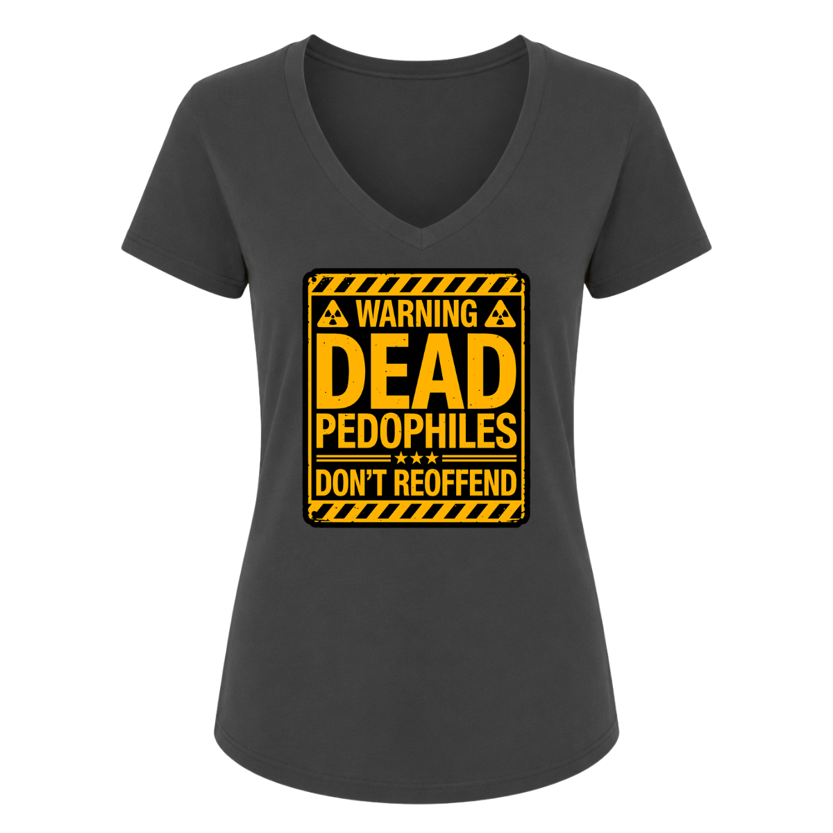 Dead Pedo's Don't Reoffend Female V-Neck