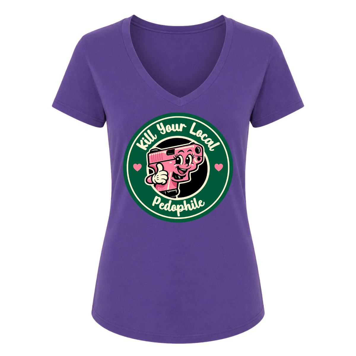 Kill Your Local Pedo Female V-Neck