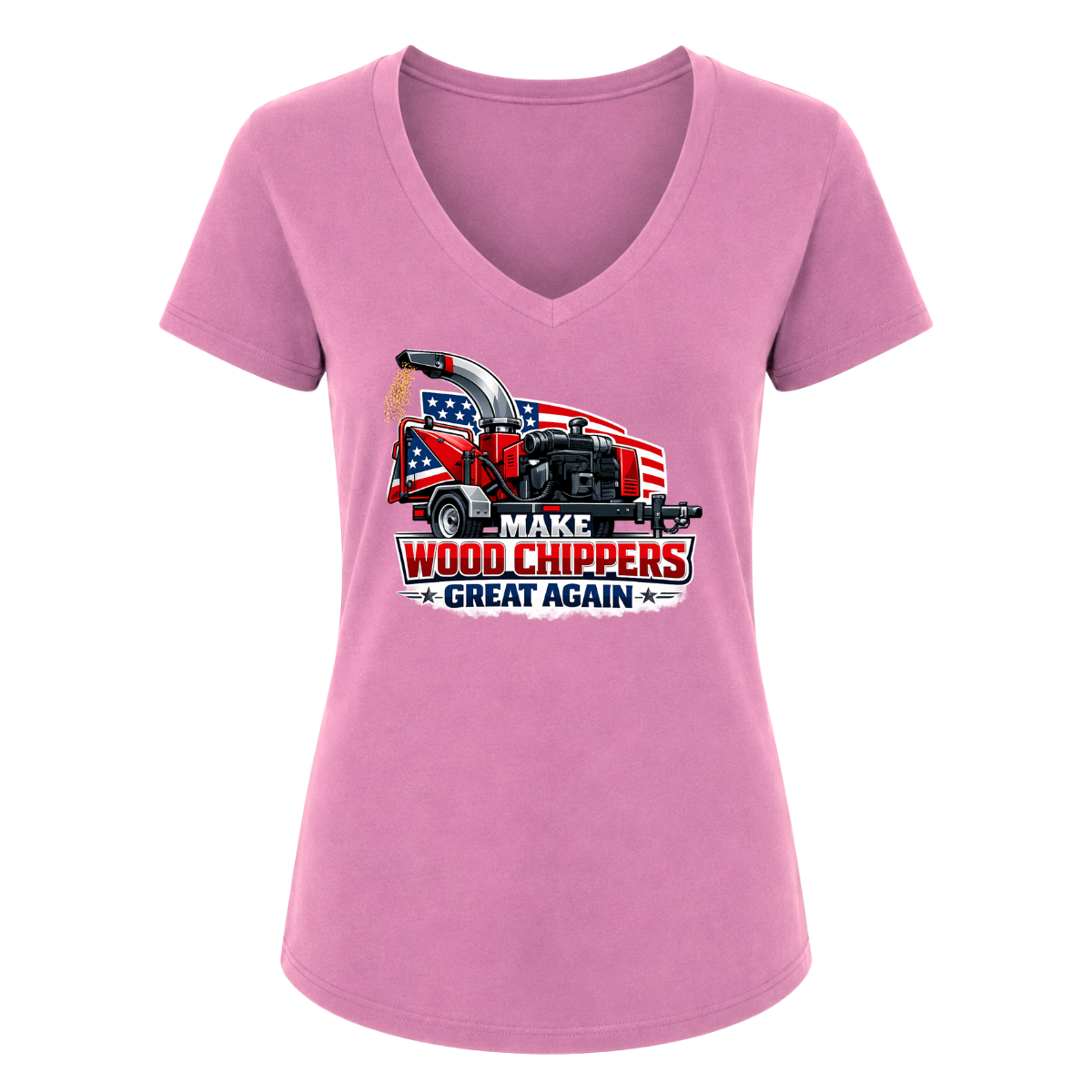 Make Wood Chippers Great Again USA Female V-Neck
