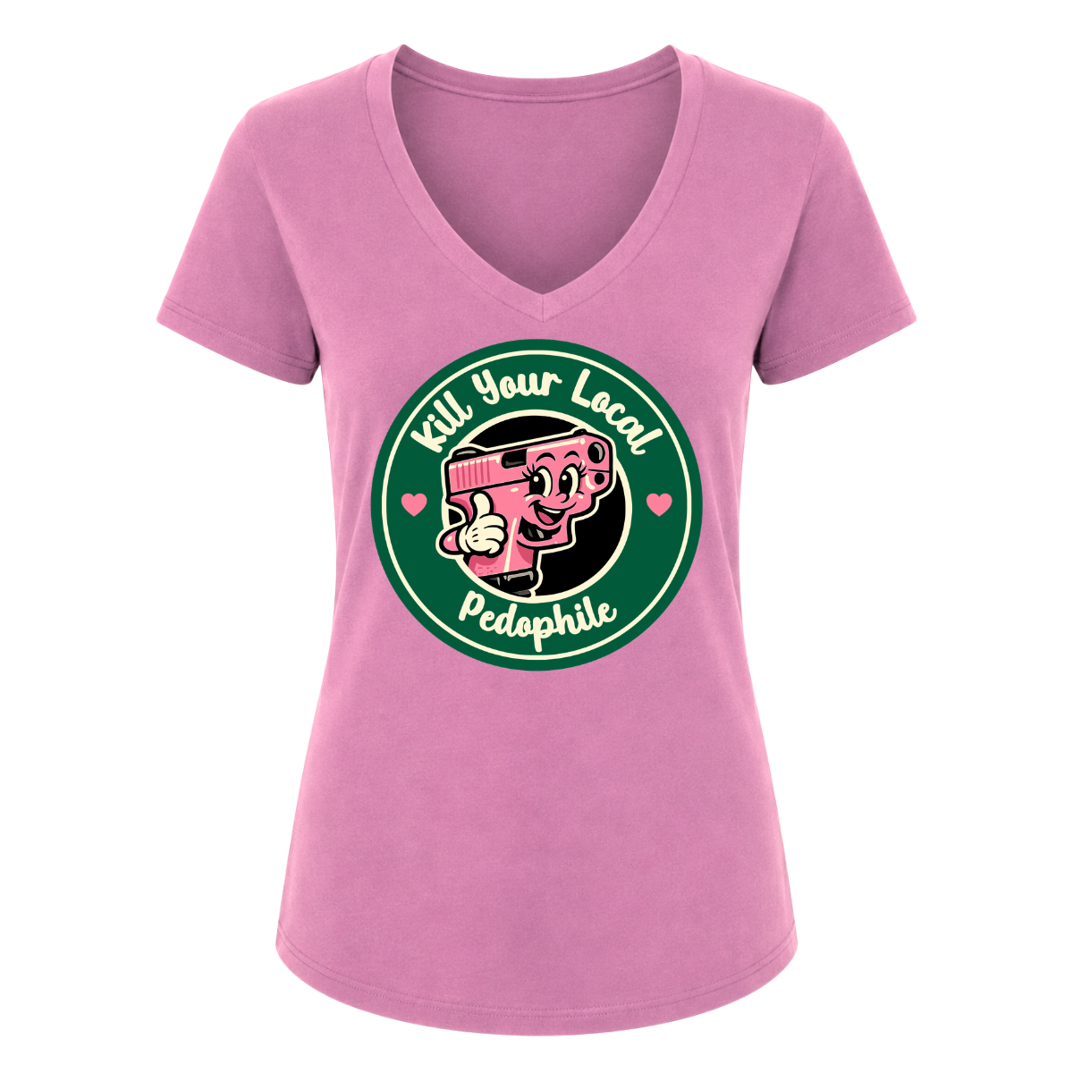 Kill Your Local Pedo Female V-Neck