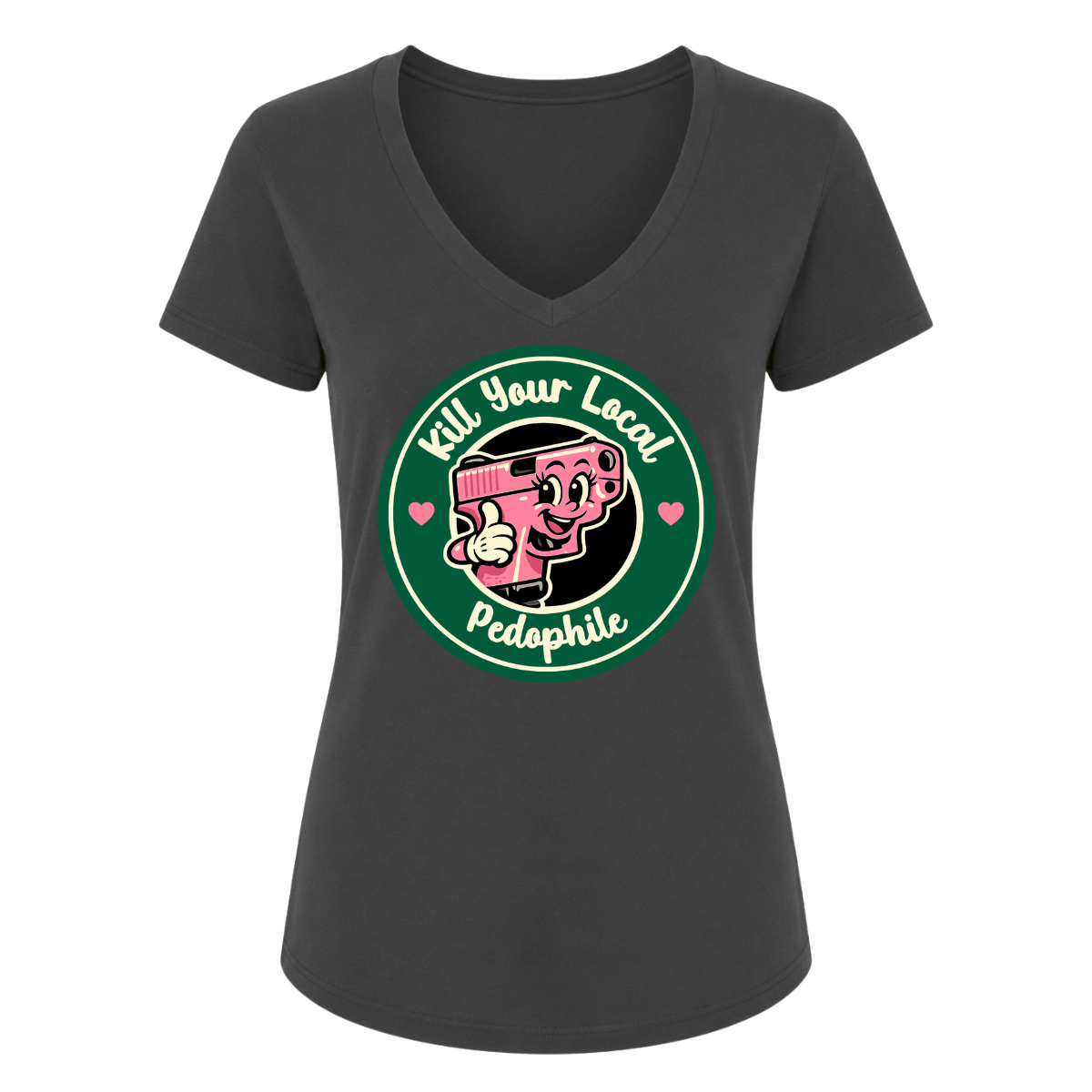 Kill Your Local Pedo Female V-Neck
