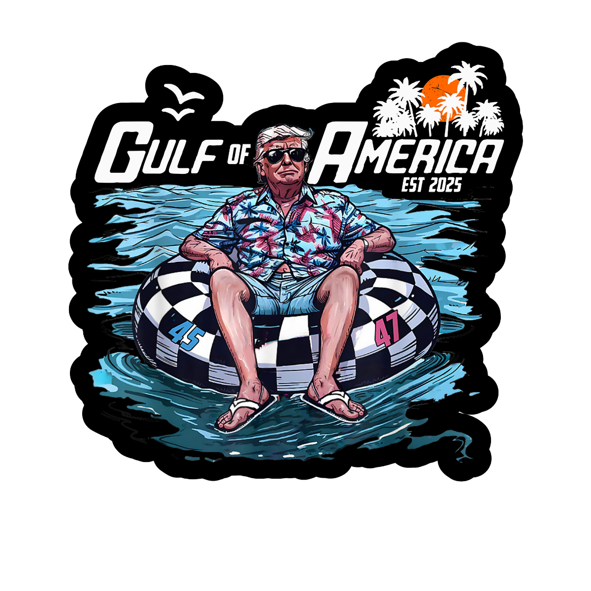 Chillin' in the Gulf Sticker