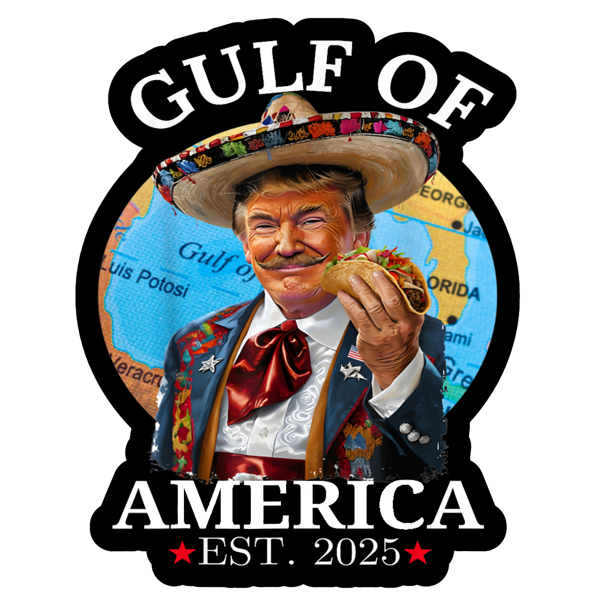 Gulf of America Taco Sticker