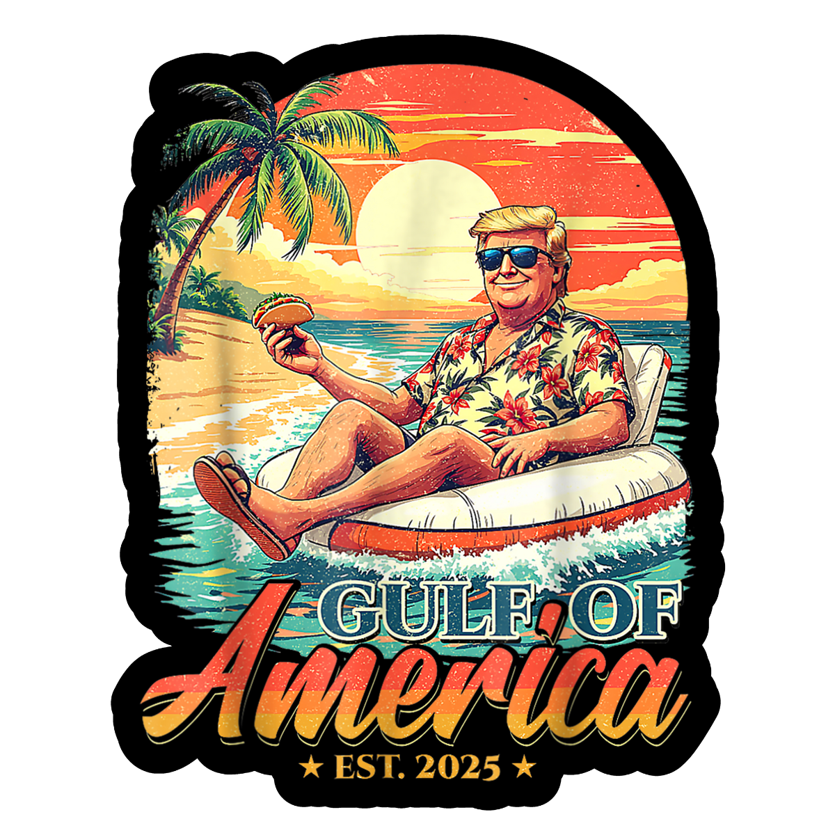 Sunny Gulf of America Sticker