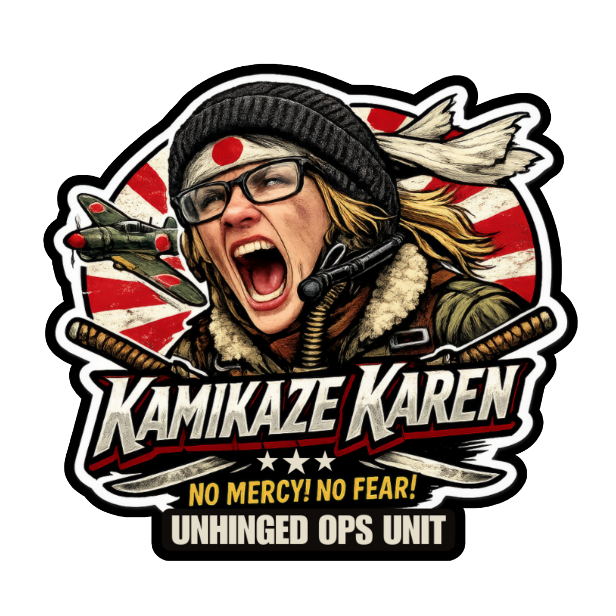 Kamikaze Karen Sticker
