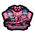 Make Wood Chippers Great Again Pink Sticker