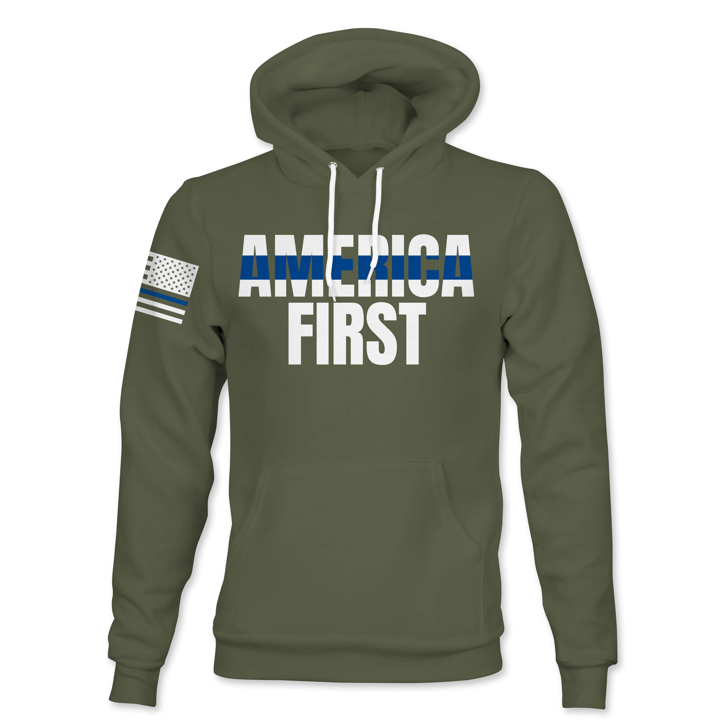 Blue Line America First Hoodie