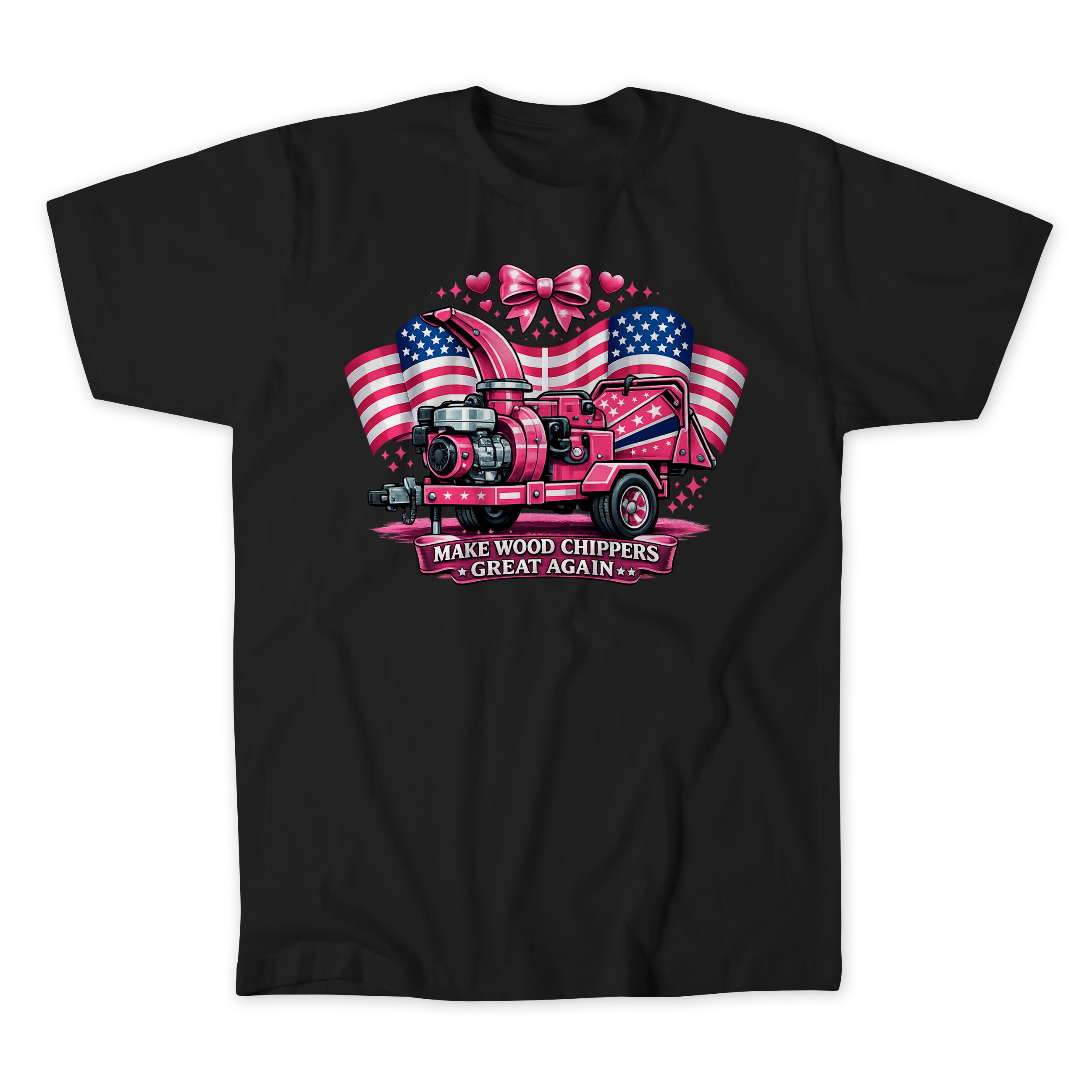 Make Wood Chippers Great Pink T-Shirt