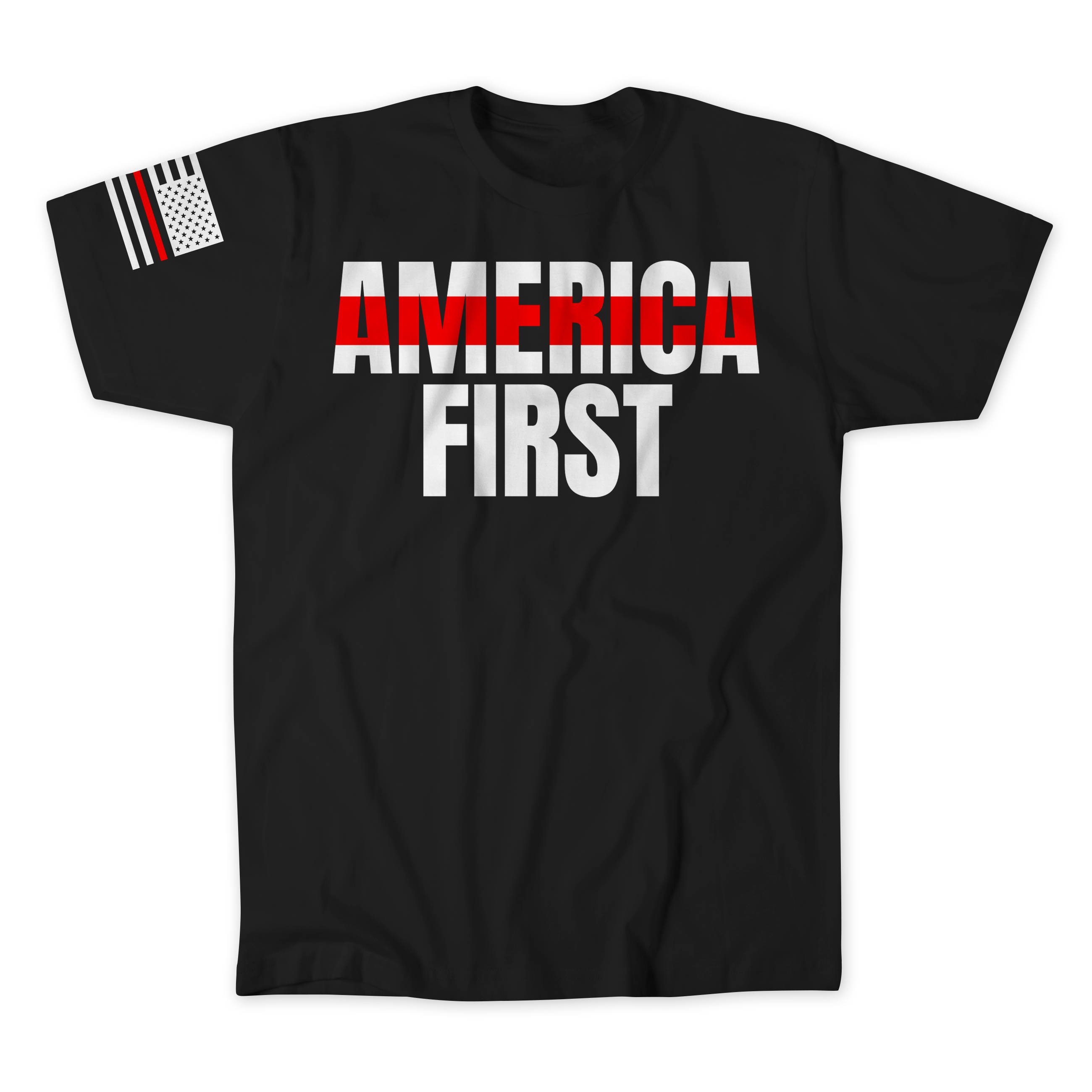 Red line America First T-Shirt