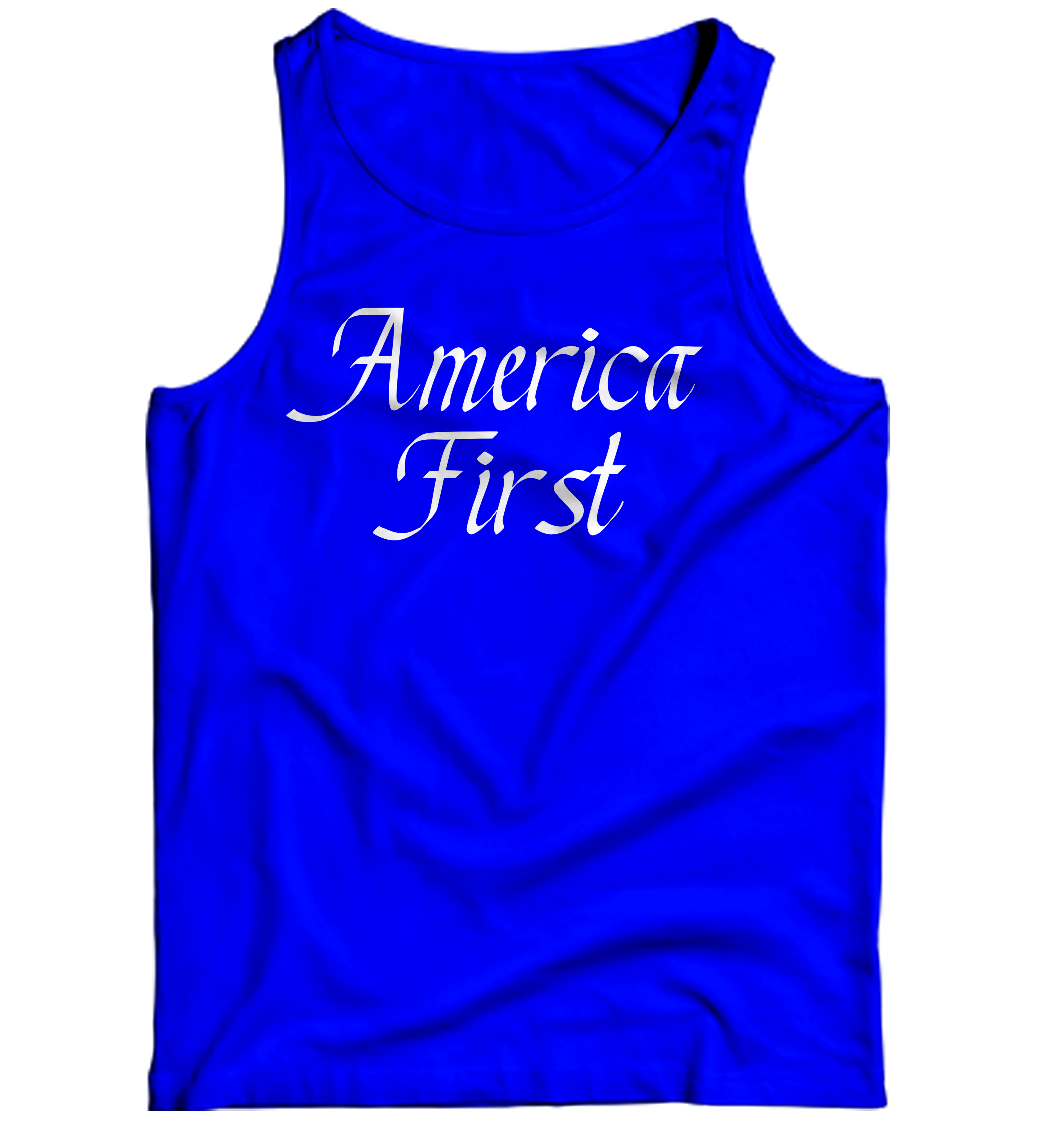 Cursive America First Tank Top