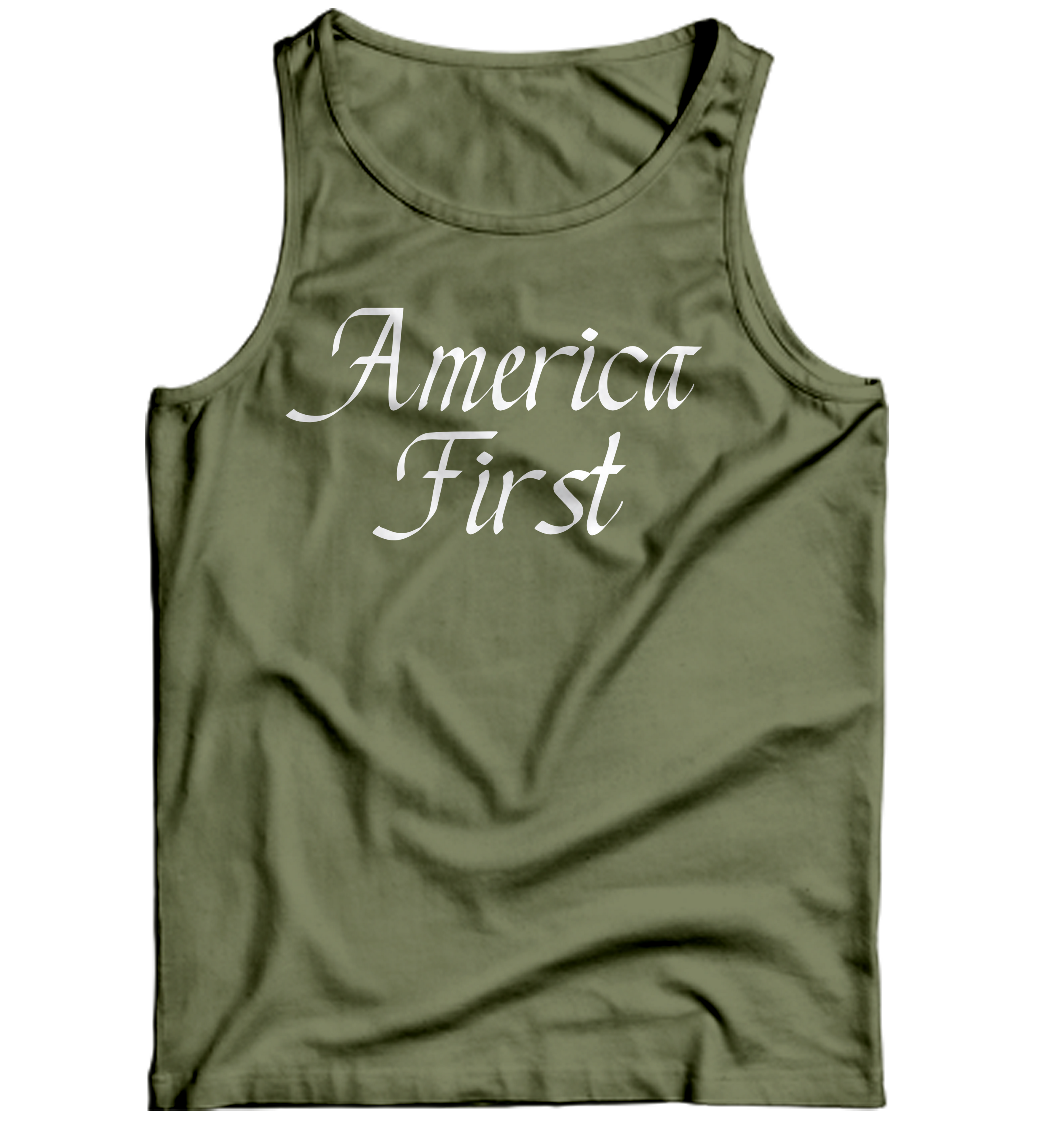 Cursive America First Tank Top