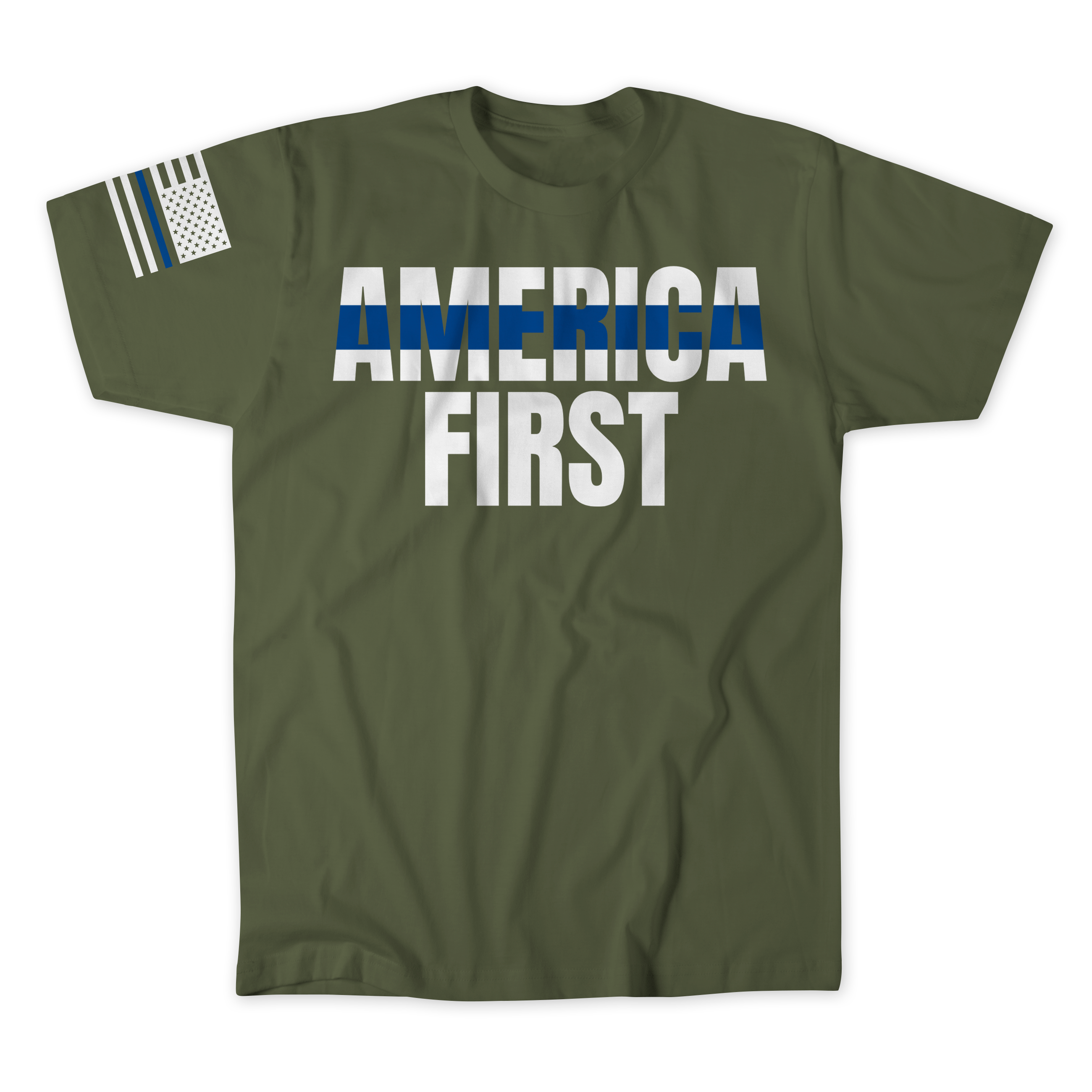 Blue Line America First T-Shirt