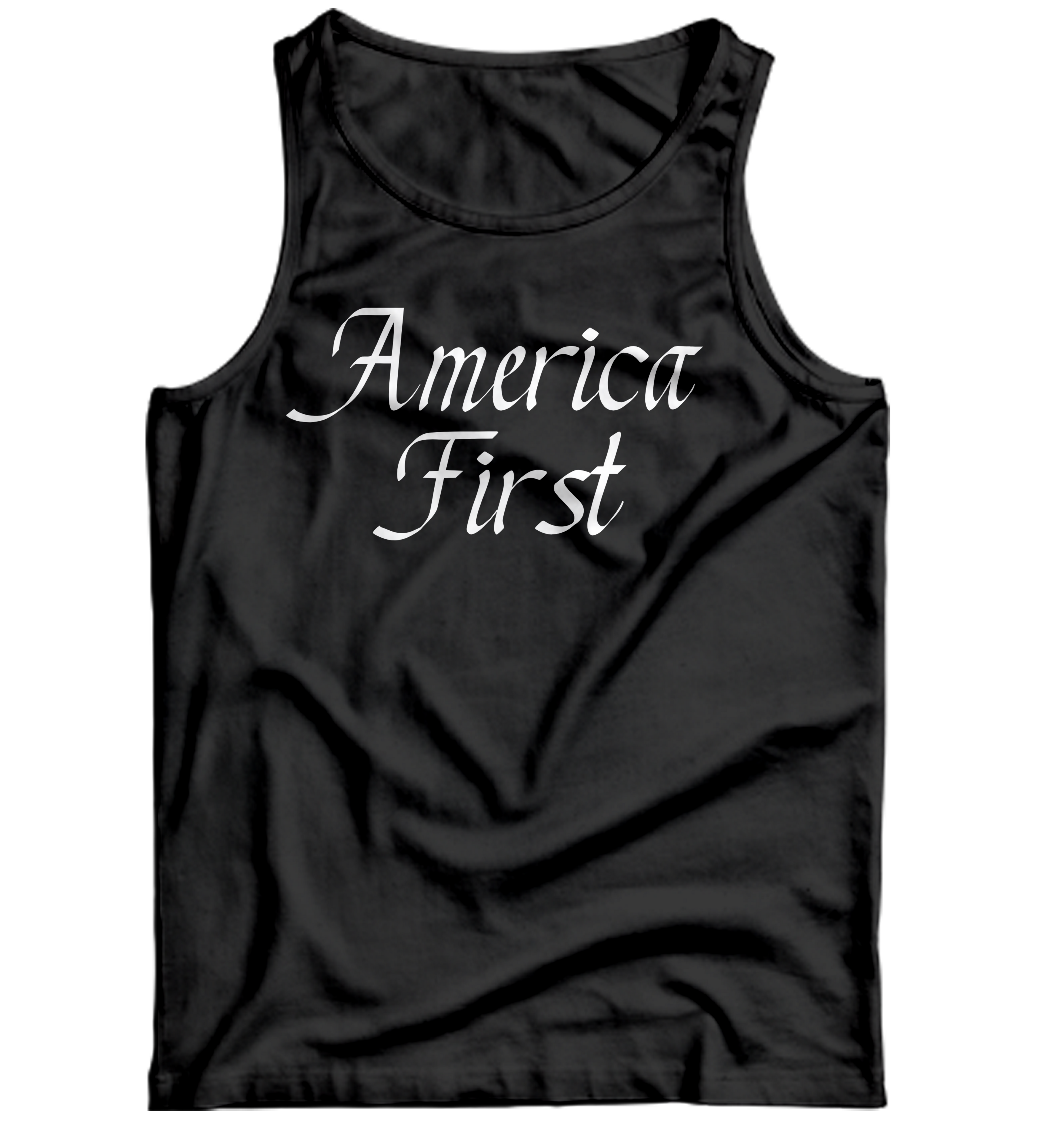 Cursive America First Tank Top