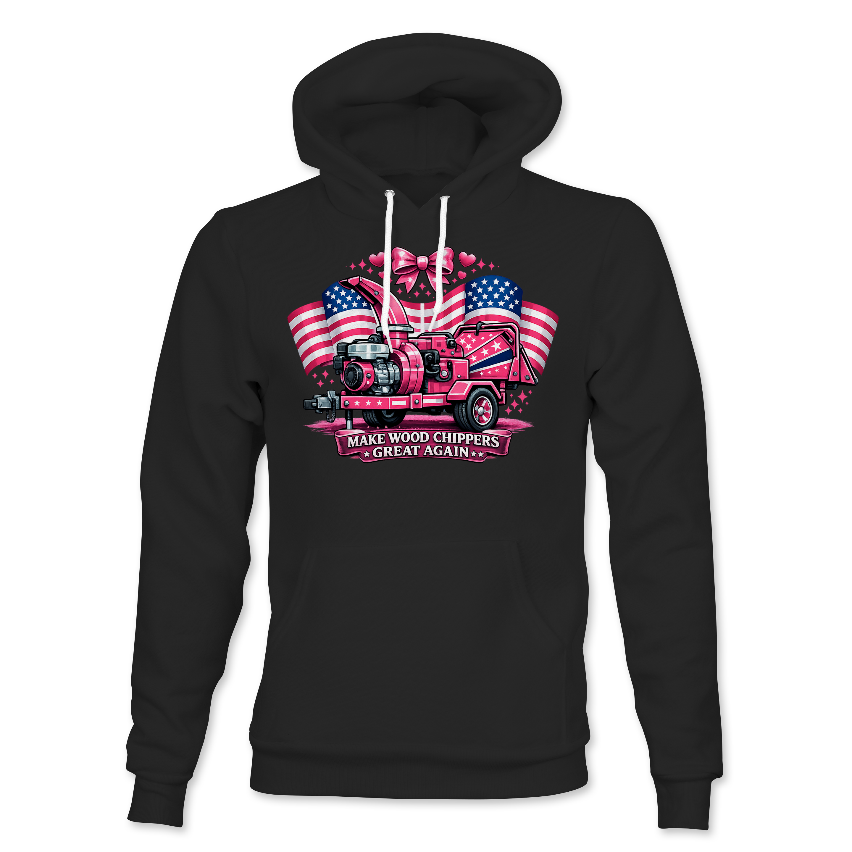 Make Wood Chippers Great Again Pink Hoodie