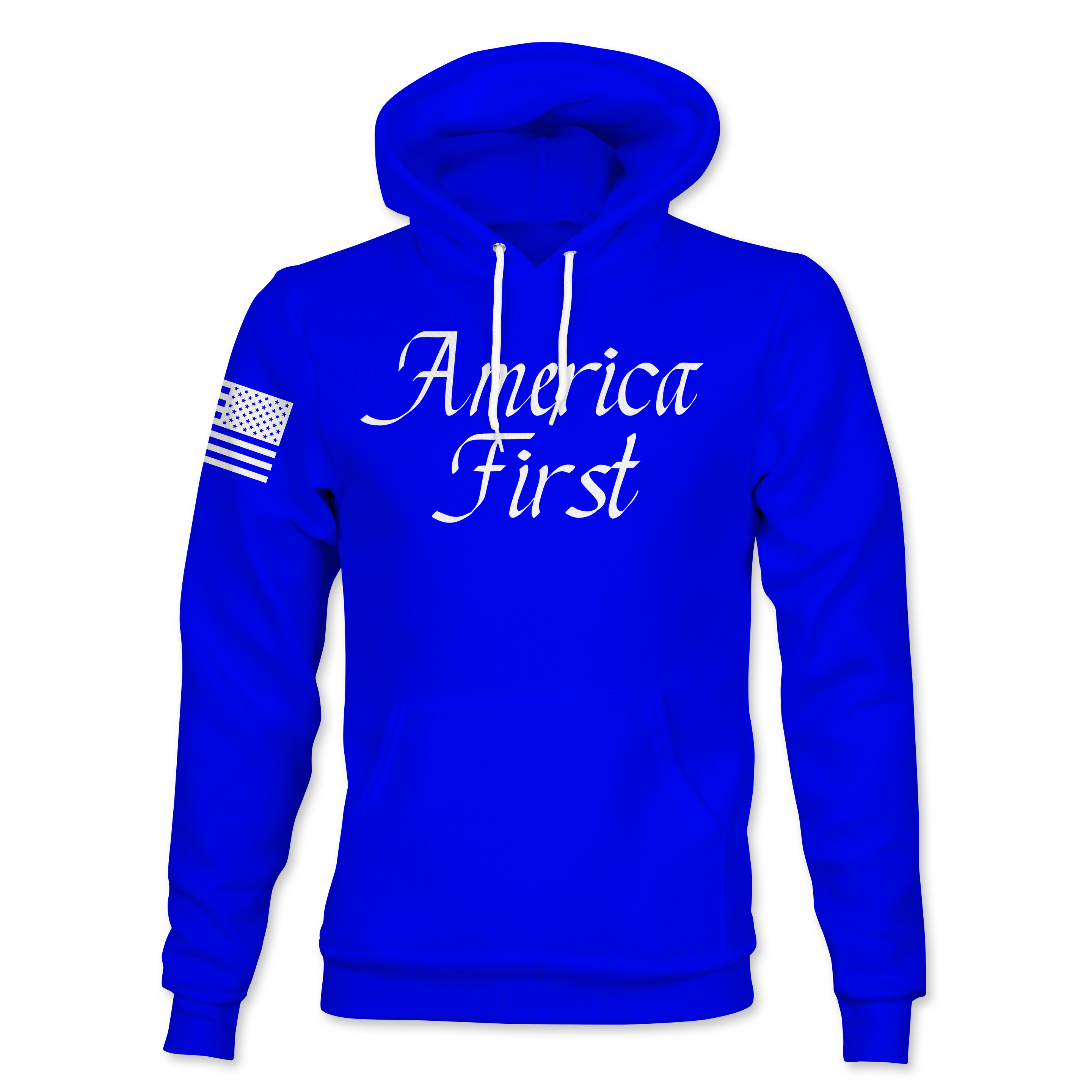 Cursive America First Hoodie