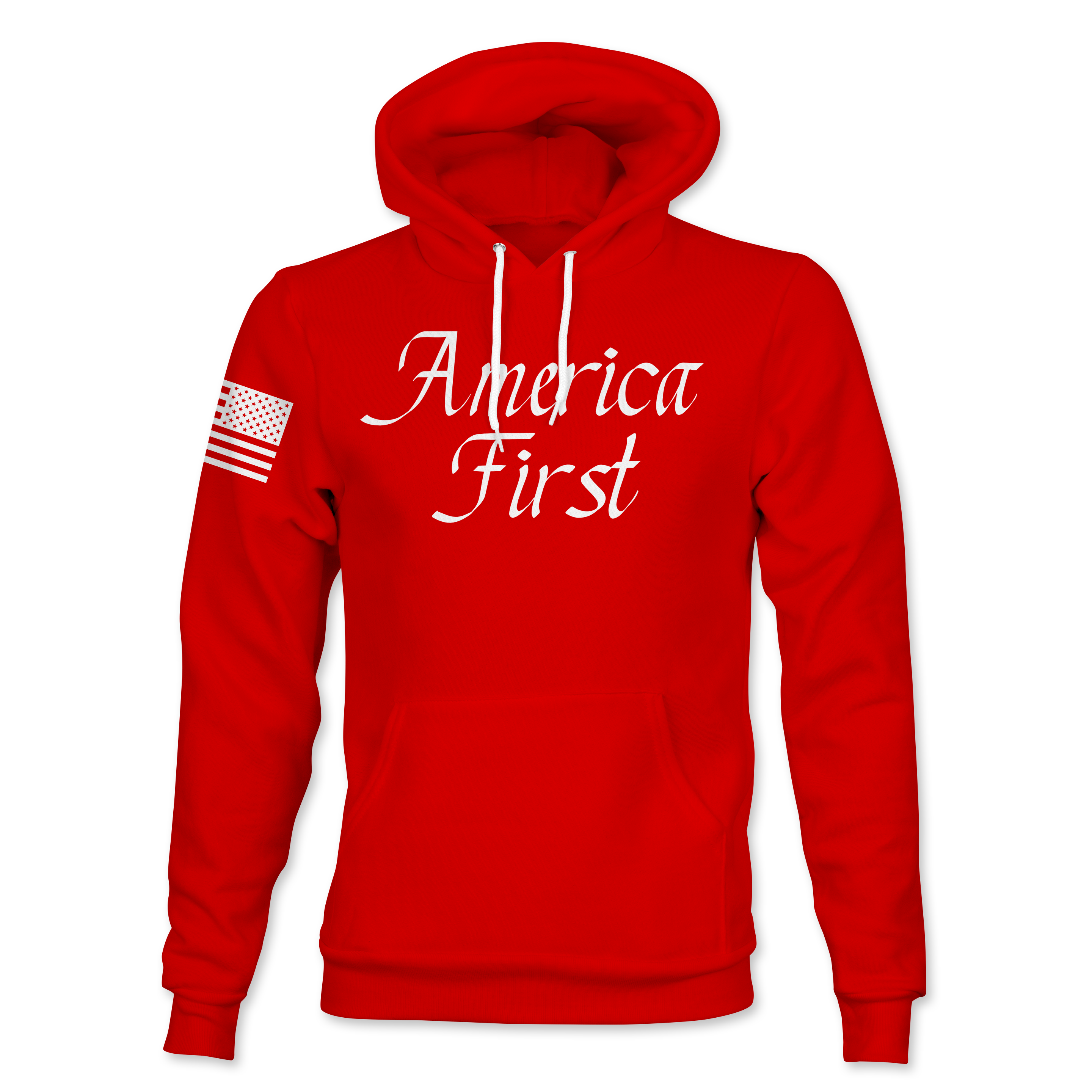 Cursive America First Hoodie