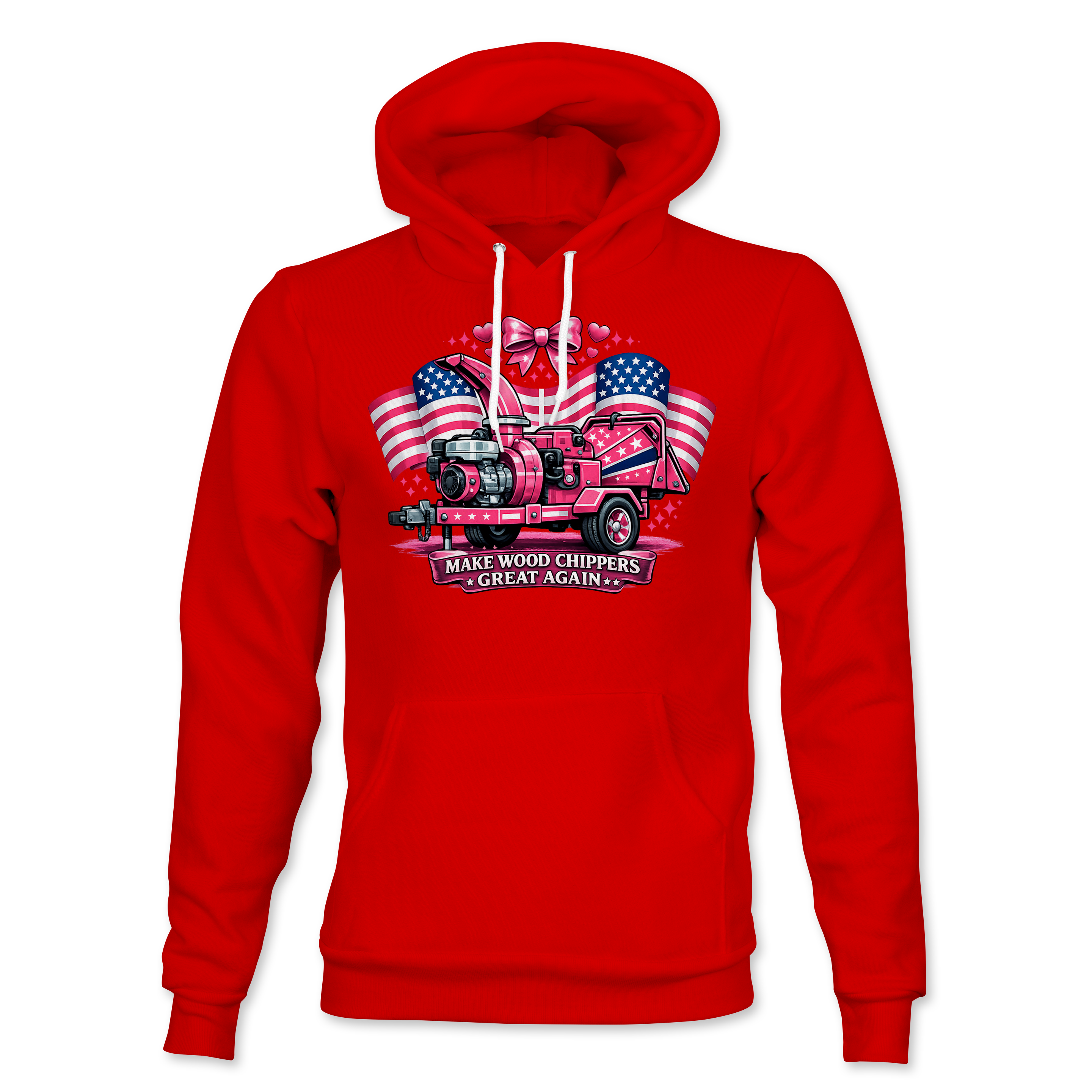 Make Wood Chippers Great Again Pink Hoodie