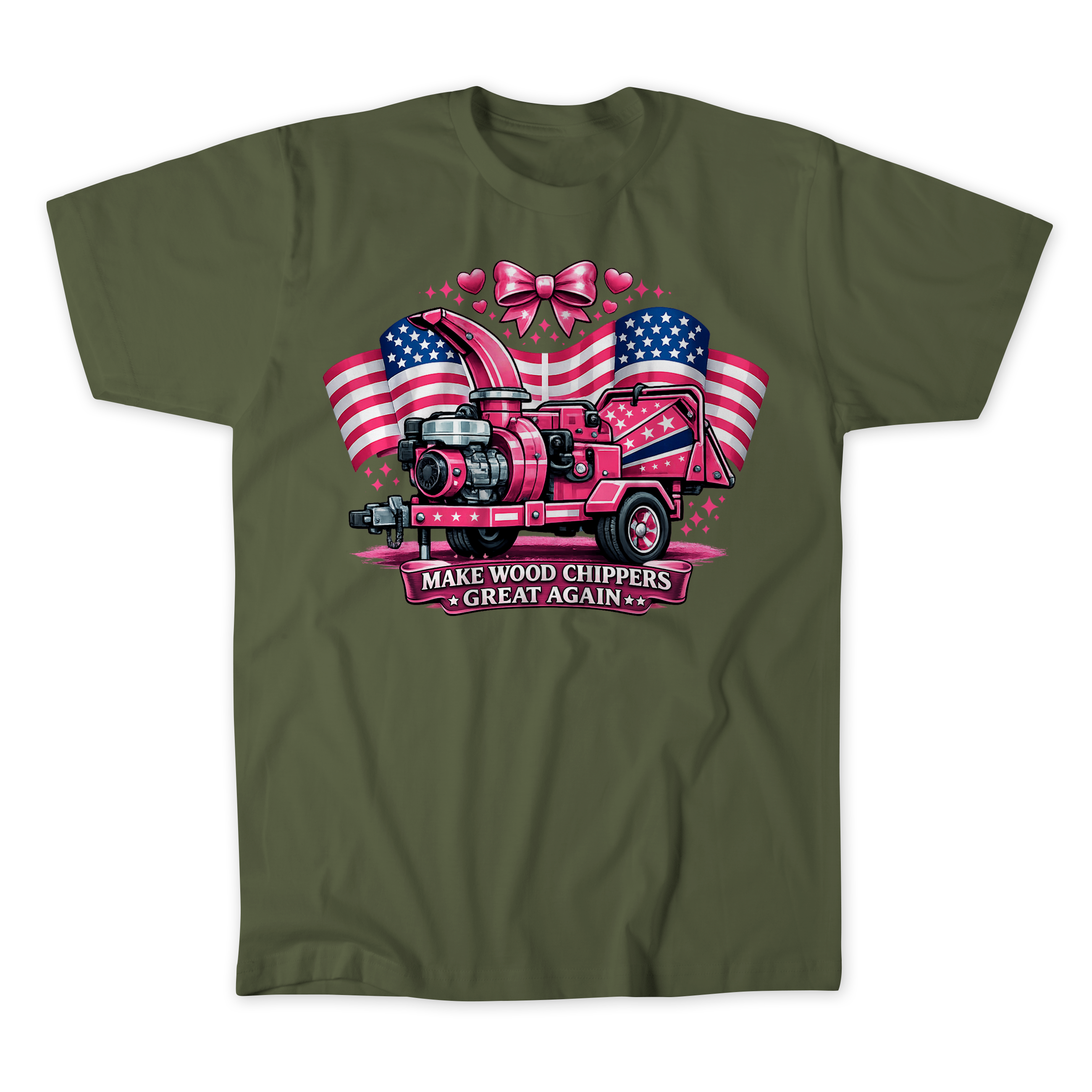 Make Wood Chippers Great Pink T-Shirt