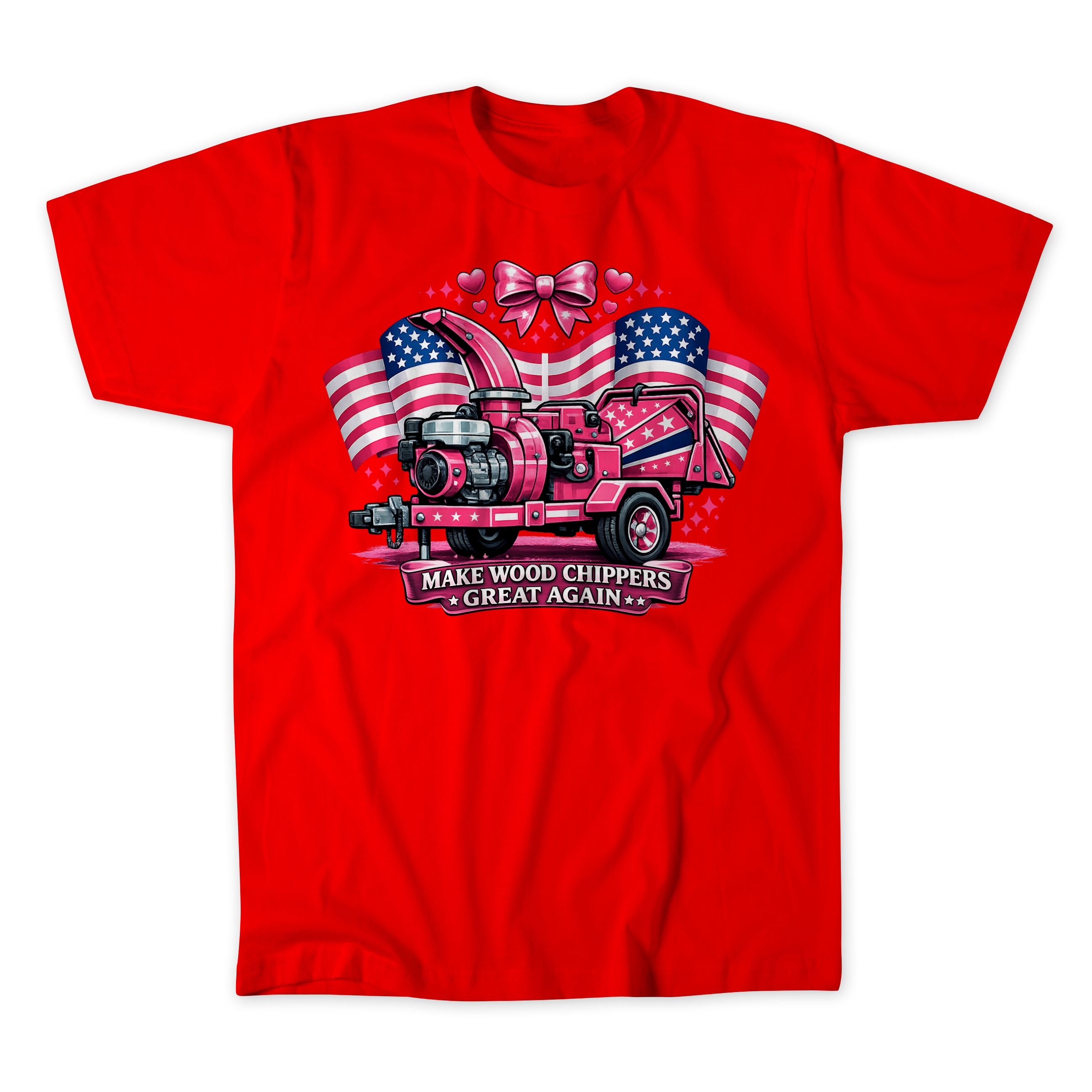 Make Wood Chippers Great Pink T-Shirt