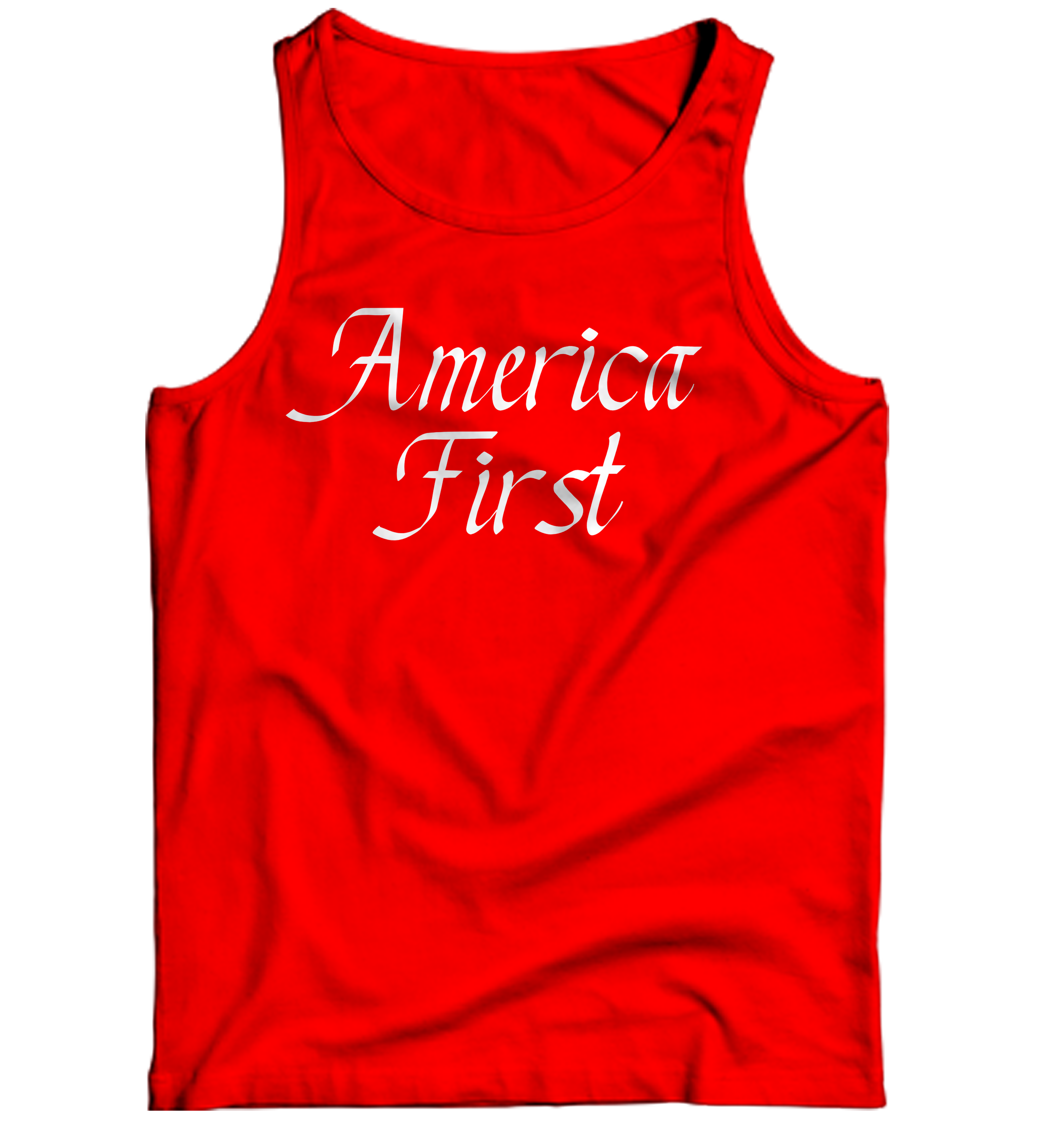 Cursive America First Tank Top