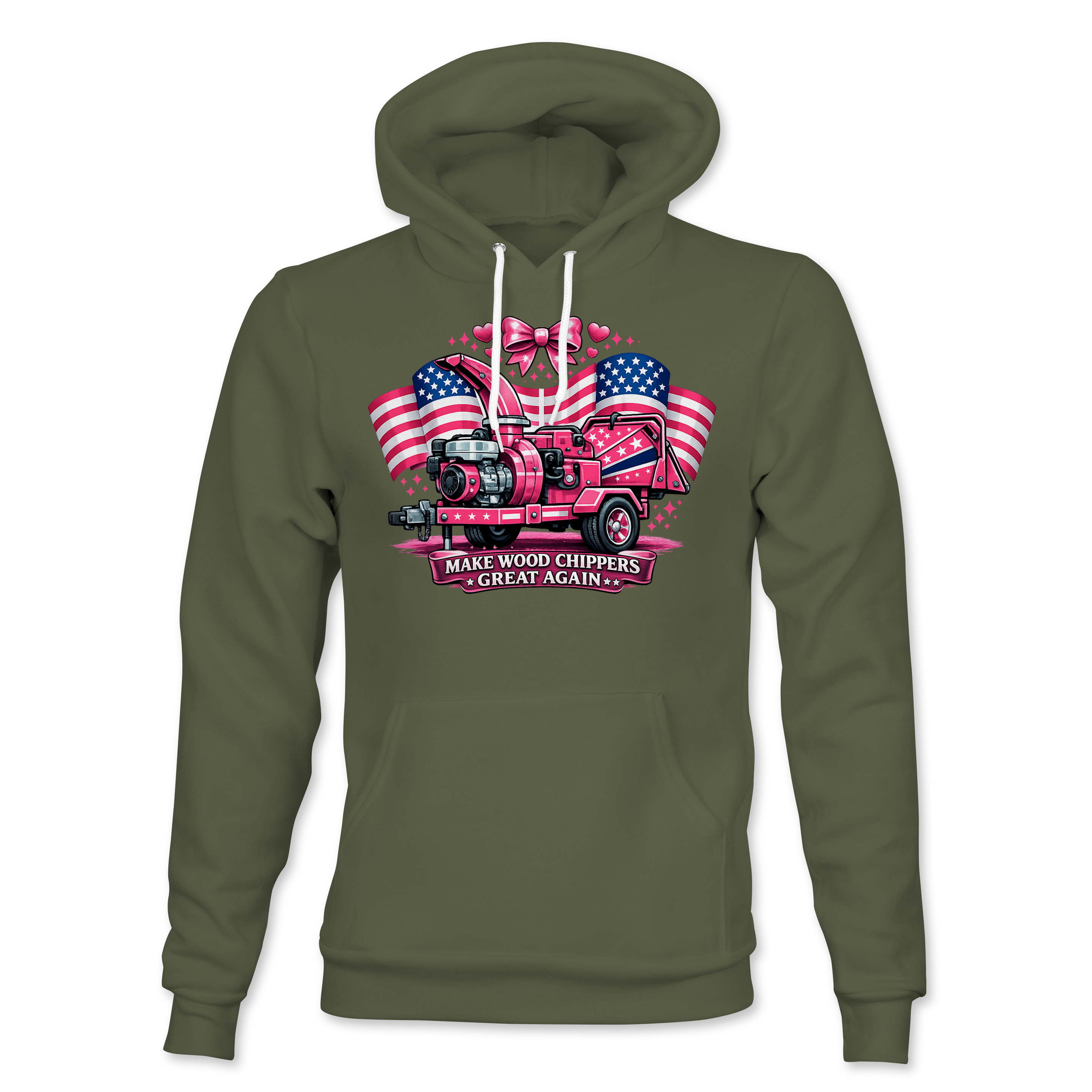 Make Wood Chippers Great Again Pink Hoodie